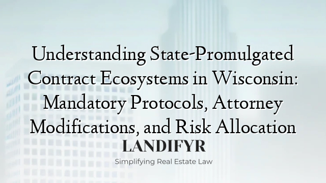 Understanding State-Promulgated Contract Ecosystems in Wisconsin: Mandatory Protocols, Attorney Modifications, and Risk Allocation