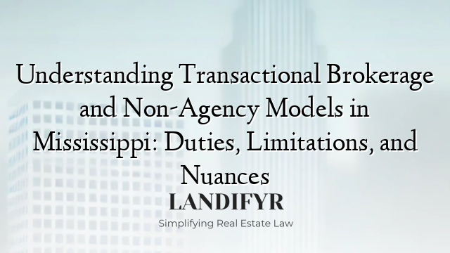 Understanding Transactional Brokerage and Non-Agency Models in Mississippi: Duties, Limitations, and Nuances