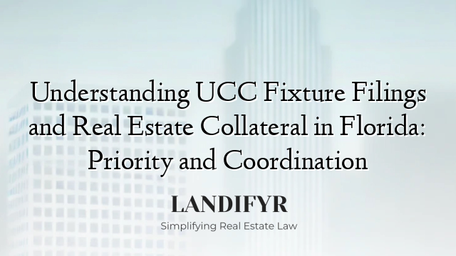 Understanding UCC Fixture Filings and Real Estate Collateral in Florida: Priority and Coordination