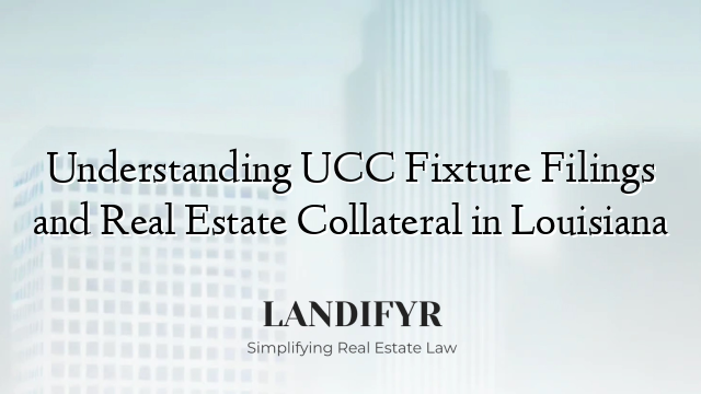 Understanding UCC Fixture Filings and Real Estate Collateral in Louisiana