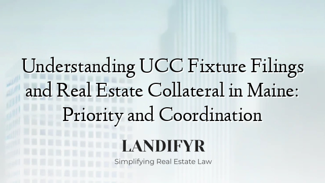 Understanding UCC Fixture Filings and Real Estate Collateral in Maine: Priority and Coordination