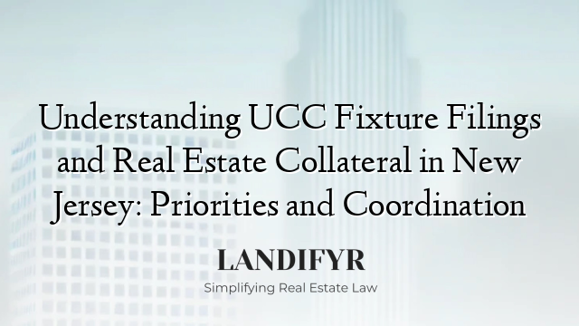 Understanding UCC Fixture Filings and Real Estate Collateral in New Jersey: Priorities and Coordination