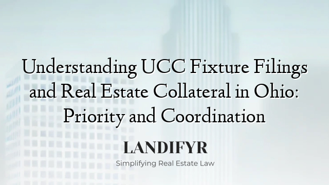 Understanding UCC Fixture Filings and Real Estate Collateral in Ohio: Priority and Coordination