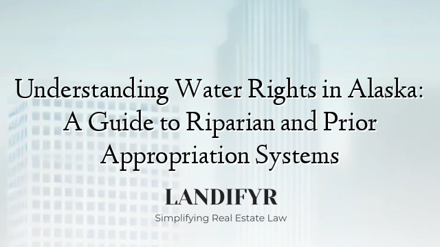 Understanding Water Rights in Alaska: A Guide to Riparian and Prior Appropriation Systems