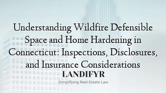 Understanding Wildfire Defensible Space and Home Hardening in Connecticut: Inspections, Disclosures, and Insurance Considerations
