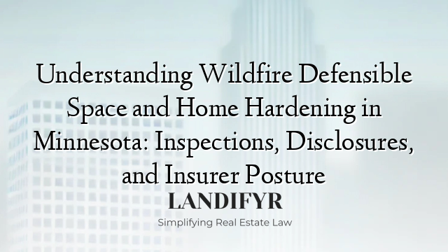 Understanding Wildfire Defensible Space and Home Hardening in Minnesota: Inspections, Disclosures, and Insurer Posture