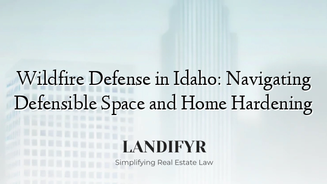 Wildfire Defense in Idaho: Navigating Defensible Space and Home Hardening