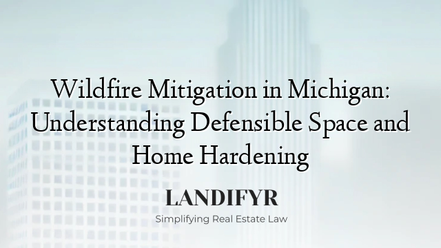Wildfire Mitigation in Michigan: Understanding Defensible Space and Home Hardening