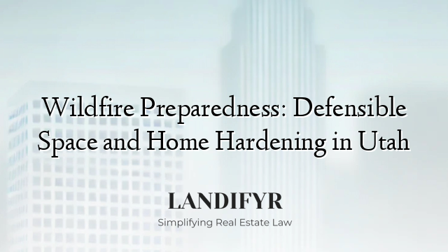 Wildfire Preparedness: Defensible Space and Home Hardening in Utah