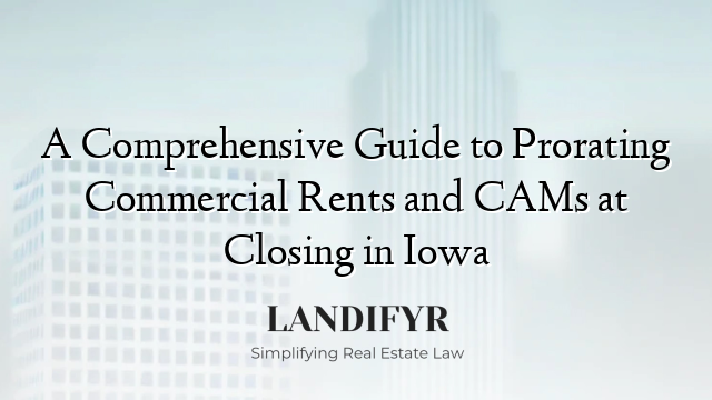 A Comprehensive Guide to Prorating Commercial Rents and CAMs at Closing in Iowa