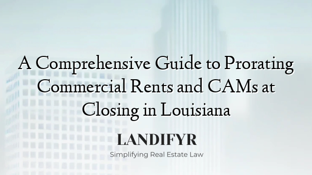 A Comprehensive Guide to Prorating Commercial Rents and CAMs at Closing in Louisiana