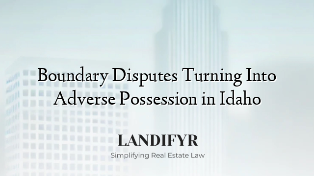 Boundary Disputes Turning Into Adverse Possession in Idaho