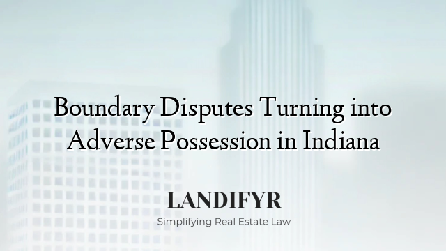 Boundary Disputes Turning into Adverse Possession in Indiana