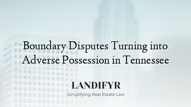 Boundary Disputes Turning into Adverse Possession in Tennessee