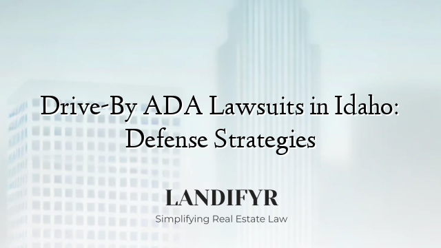 Drive-By ADA Lawsuits in Idaho: Defense Strategies