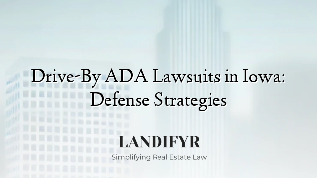 Drive-By ADA Lawsuits in Iowa: Defense Strategies