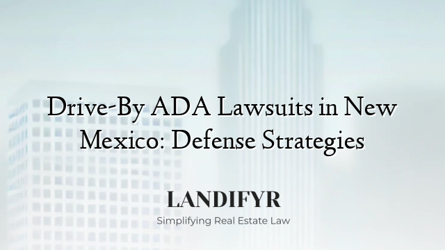 Drive-By ADA Lawsuits in New Mexico: Defense Strategies