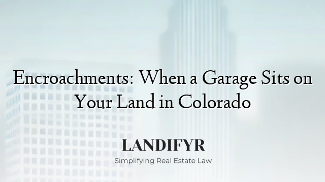 Encroachments: When a Garage Sits on Your Land in Colorado