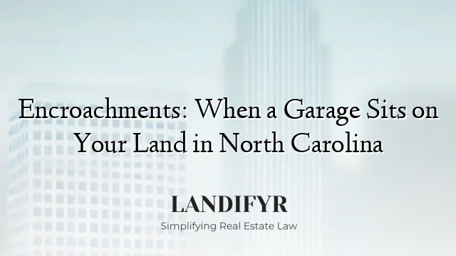 Encroachments: When a Garage Sits on Your Land in North Carolina