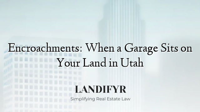 Encroachments: When a Garage Sits on Your Land in Utah