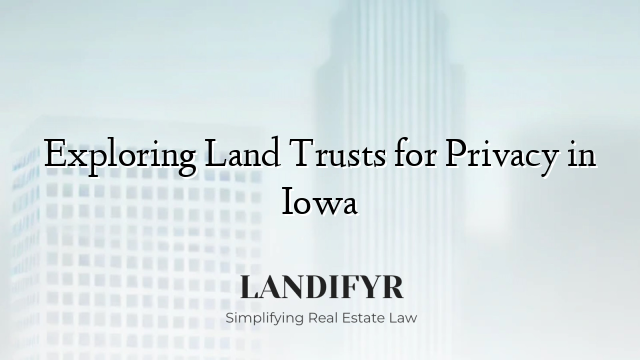 Exploring Land Trusts for Privacy in Iowa