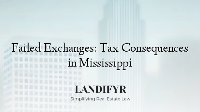 Failed Exchanges: Tax Consequences in Mississippi