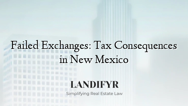 Failed Exchanges: Tax Consequences in New Mexico