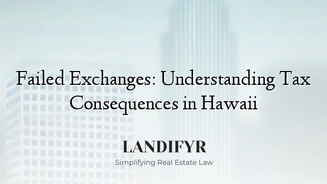 Failed Exchanges: Understanding Tax Consequences in Hawaii