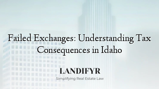 Failed Exchanges: Understanding Tax Consequences in Idaho