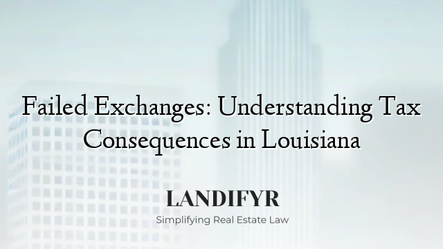Failed Exchanges: Understanding Tax Consequences in Louisiana