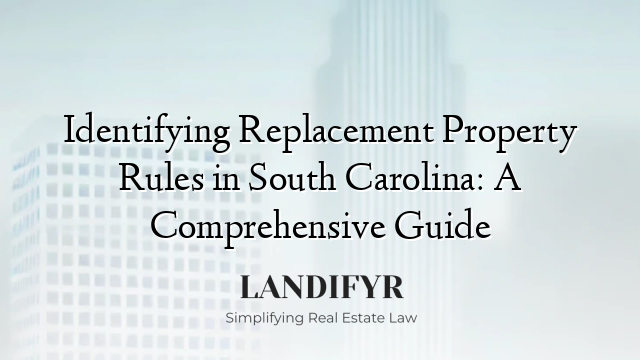 Identifying Replacement Property Rules in South Carolina: A Comprehensive Guide