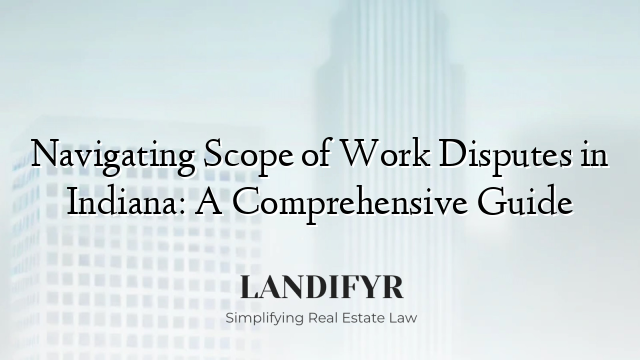 Navigating Scope of Work Disputes in Indiana: A Comprehensive Guide