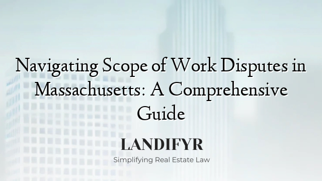 Navigating Scope of Work Disputes in Massachusetts: A Comprehensive Guide
