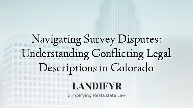 Navigating Survey Disputes: Understanding Conflicting Legal Descriptions in Colorado