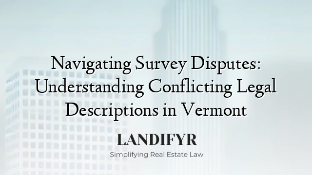 Navigating Survey Disputes: Understanding Conflicting Legal Descriptions in Vermont