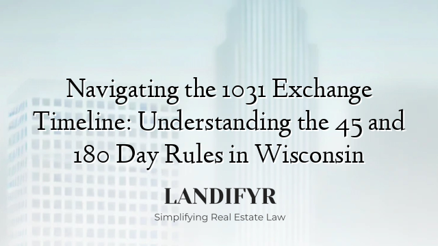 Navigating the 1031 Exchange Timeline: Understanding the 45 and 180 Day Rules in Wisconsin