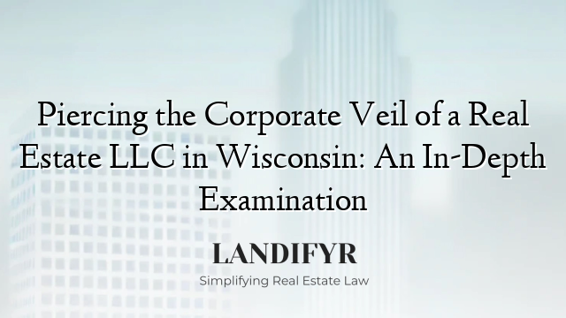 Piercing the Corporate Veil of a Real Estate LLC in Wisconsin: An In-Depth Examination