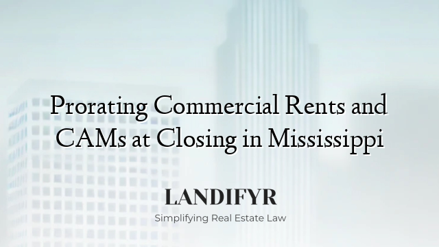 Prorating Commercial Rents and CAMs at Closing in Mississippi