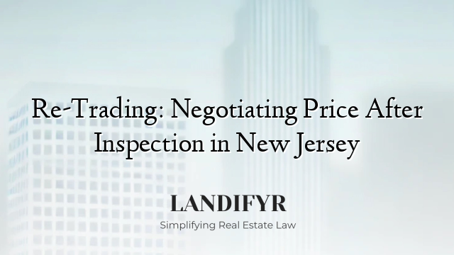 Re-Trading: Negotiating Price After Inspection in New Jersey