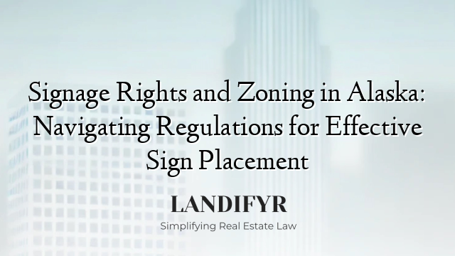 Signage Rights and Zoning in Alaska: Navigating Regulations for Effective Sign Placement
