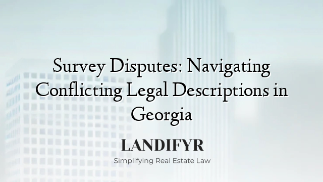 Survey Disputes: Navigating Conflicting Legal Descriptions in Georgia