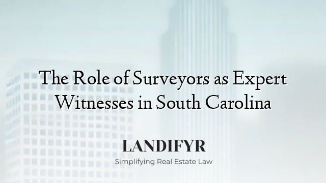 The Role of Surveyors as Expert Witnesses in South Carolina