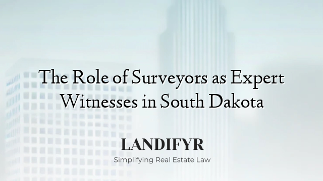 The Role of Surveyors as Expert Witnesses in South Dakota