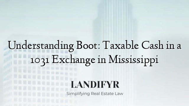 Understanding Boot: Taxable Cash in a 1031 Exchange in Mississippi