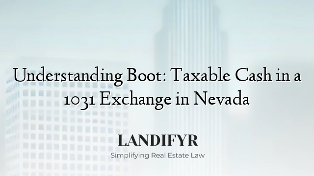 Understanding Boot: Taxable Cash in a 1031 Exchange in Nevada
