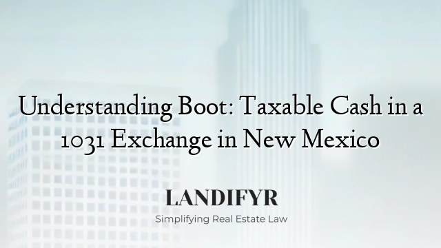 Understanding Boot: Taxable Cash in a 1031 Exchange in New Mexico