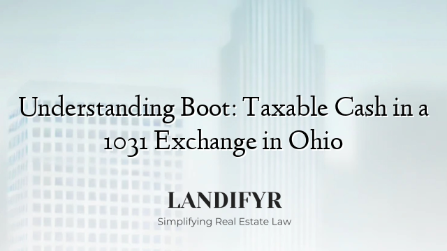 Understanding Boot: Taxable Cash in a 1031 Exchange in Ohio