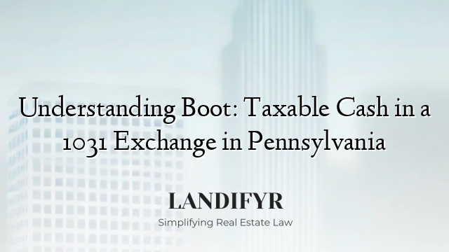 Understanding Boot: Taxable Cash in a 1031 Exchange in Pennsylvania