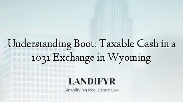 Understanding Boot: Taxable Cash in a 1031 Exchange in Wyoming