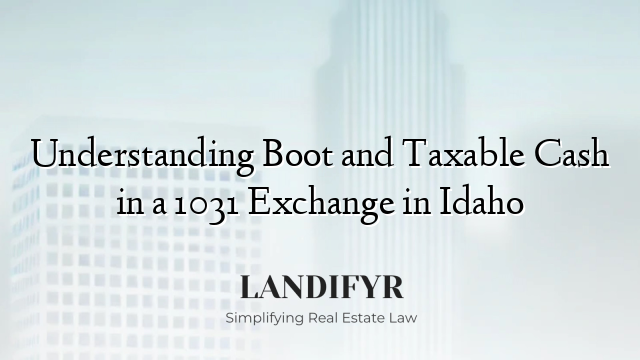 Understanding Boot and Taxable Cash in a 1031 Exchange in Idaho